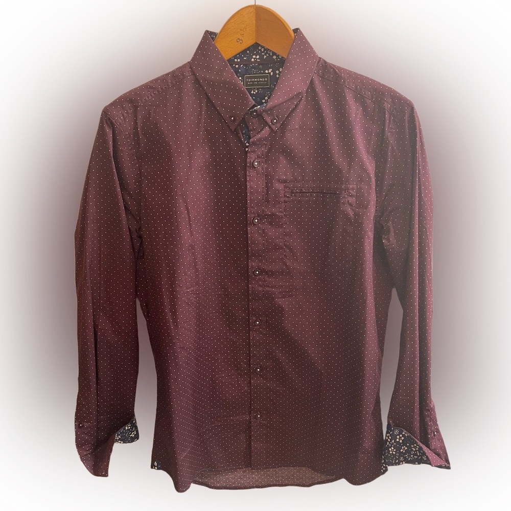 7 Diamonds Buckle Exclusive Men's Size M Button Down Long Sleeve NWOT